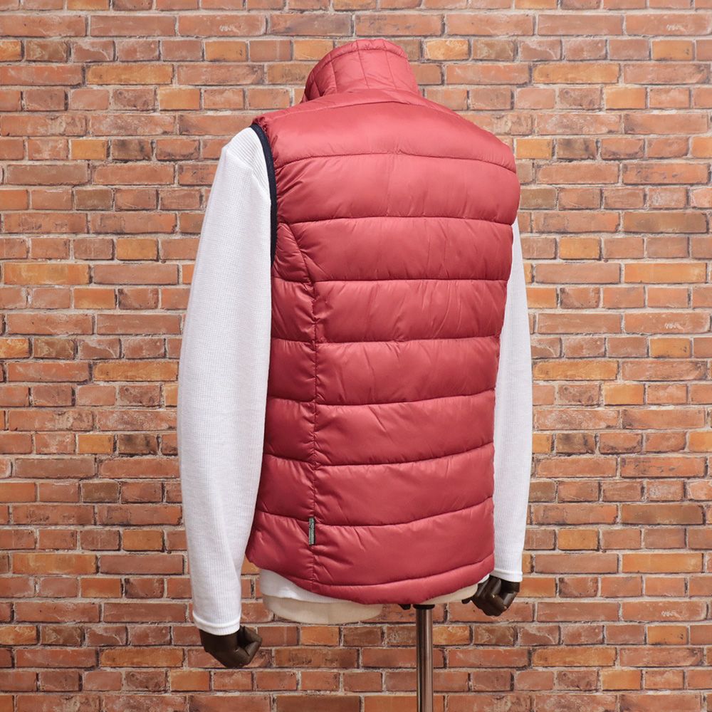 秋冬 CHERVO 46サイズ 中綿ベスト EBRAICO 撥水 軽量タフタ CHERVO-TEX PROTHERM AQUADROP 防風 保温 ゴルフ 赤 レッド md330