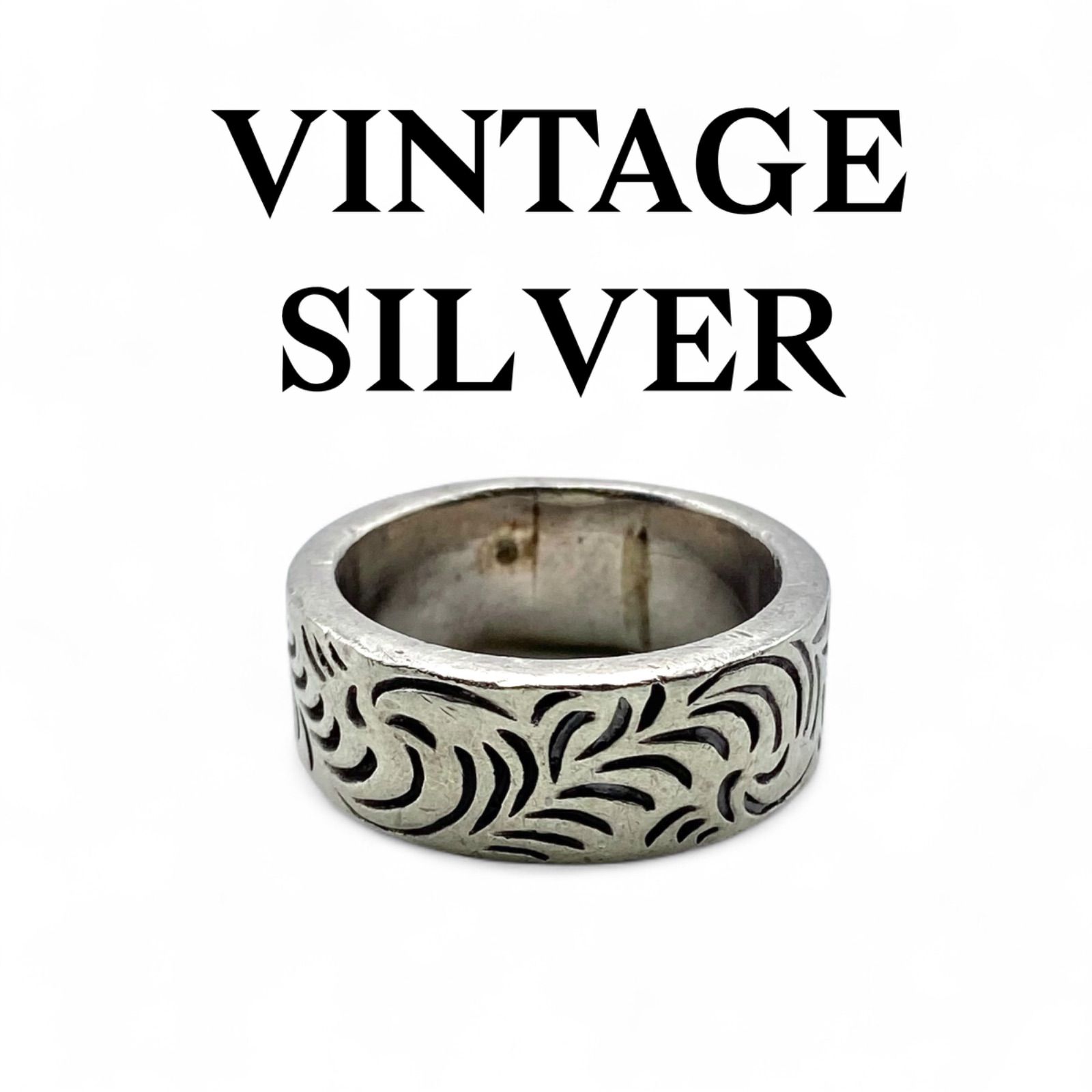 抜群の重厚感】Silver 925 刻印 90s Vintage Ring シルバー 