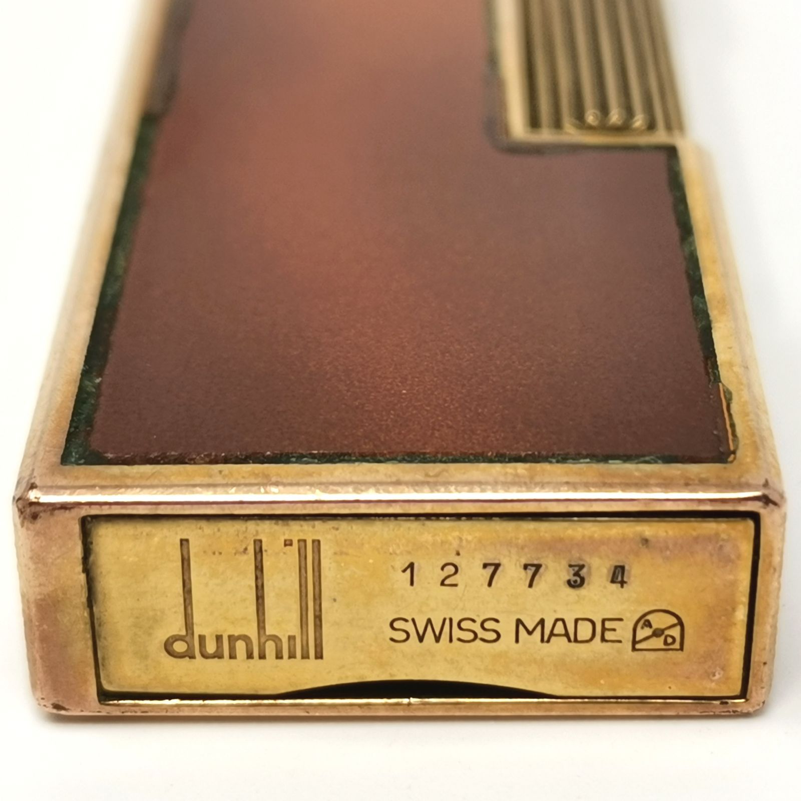 dunhill ダンヒル ローラー式 ガスライター ワインレッド 漆 着火確認