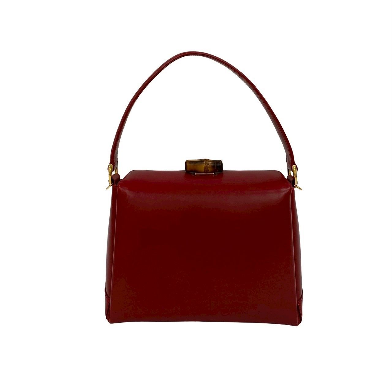 極 美品 GUCCI グッチ オールドグッチ バンブー カーフ レザー