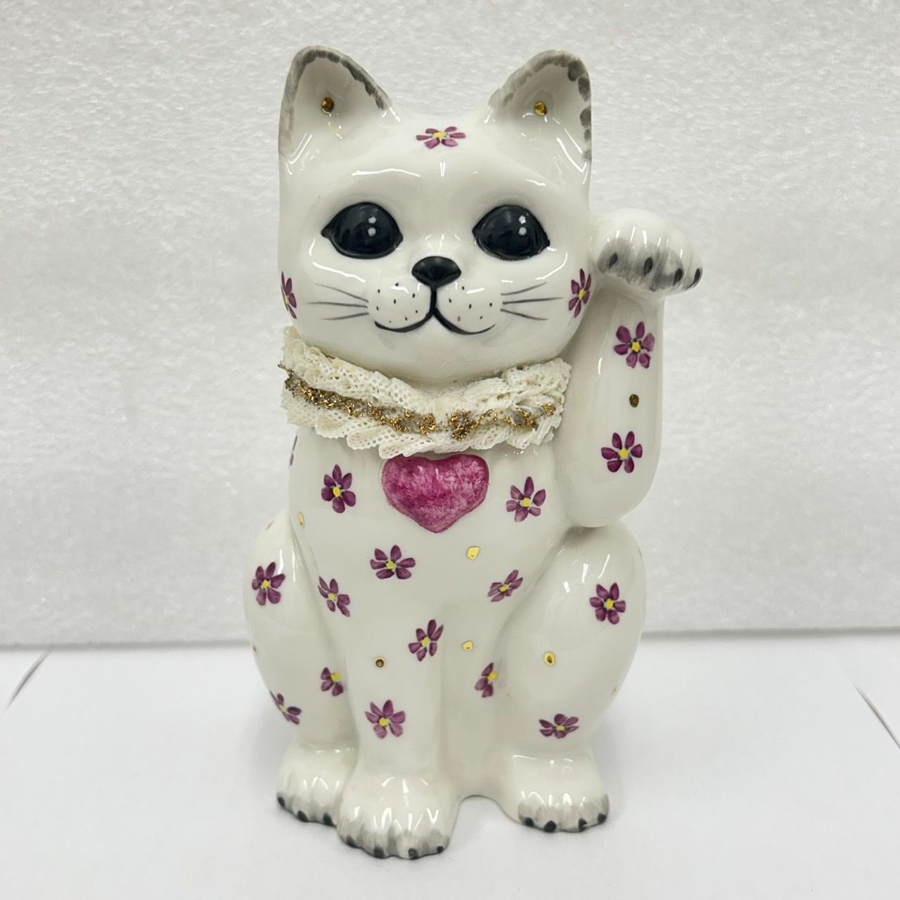 アイリッシュドレスデン   招き猫   ハッピーキャット   チビ アイリッシュドレスデン ハッピーキャット 招き猫 ブルー 箱付き 美品