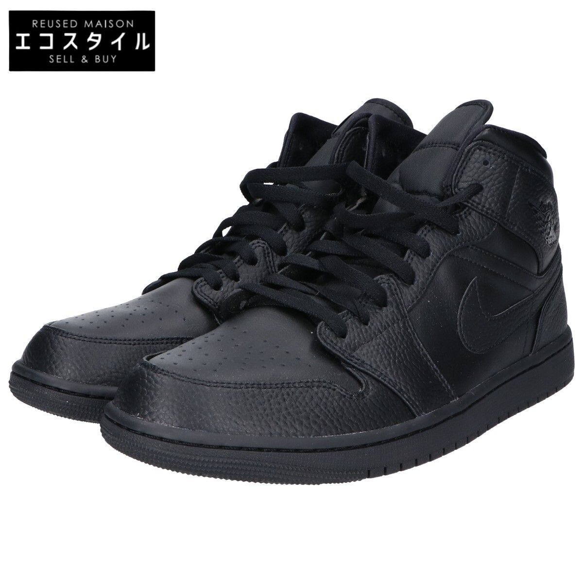 NIKE ナイキ 554724-091 Nike Air Jordan 1 Mid Triple Black 29cm