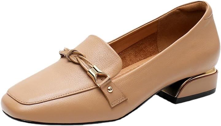 [ブルーベリル] ローファー レディース 本革 チャンキーヒール ３cmヒール ビット ラバーソール スクエアトゥ ? blue beryl ローファー レディース 本革 チャンキーヒール 3cmヒール