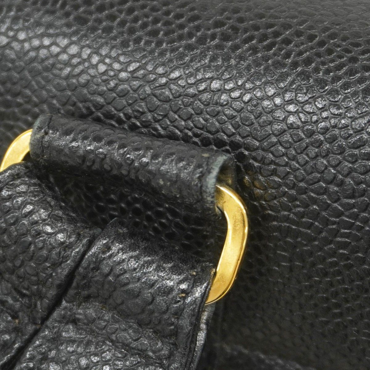 5hb0563-h】シャネル リュック・デイパック キャビアスキン ブラック  