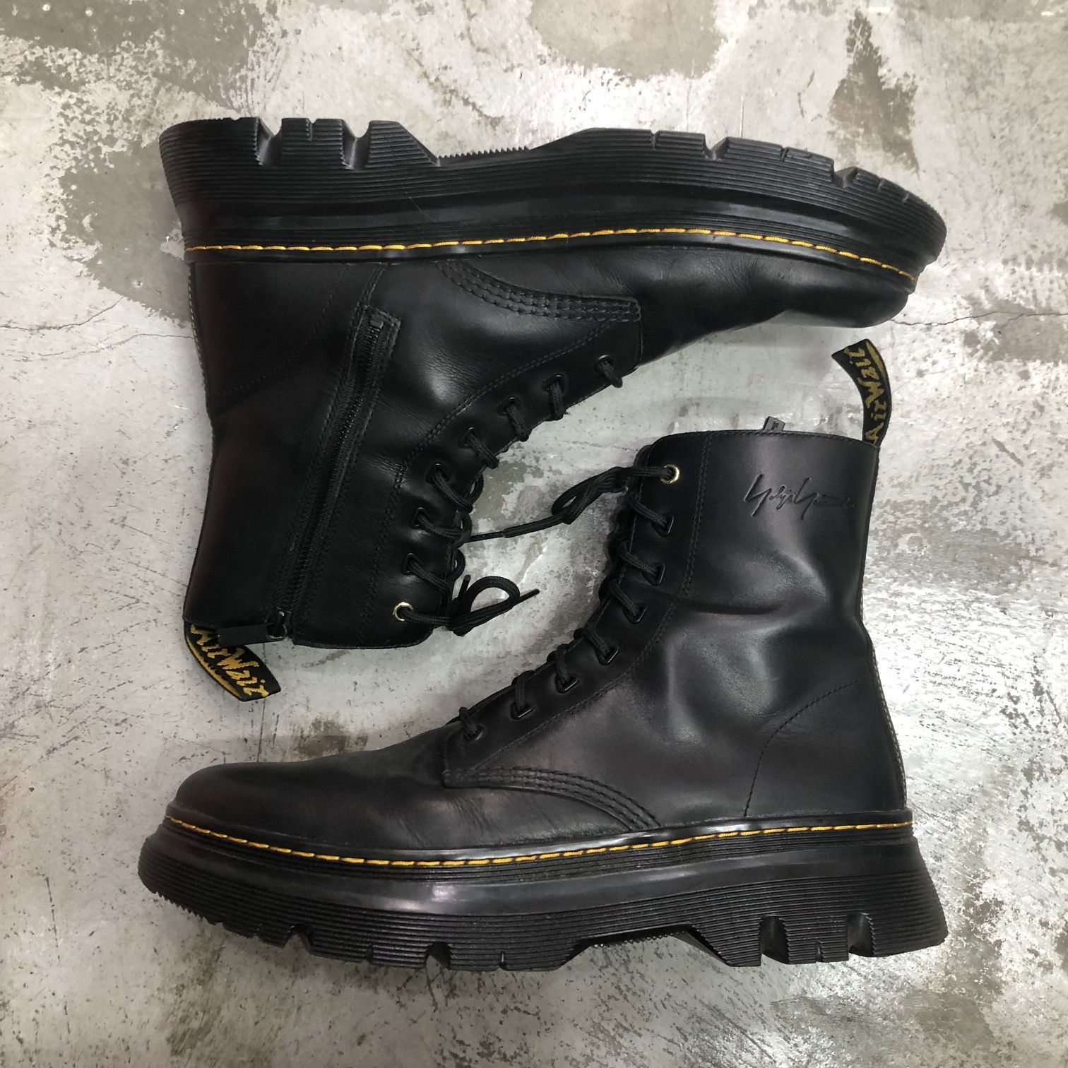 定価78100円 Yohji Yamamoto Dr.Martens TARIAN BOOTS 8ホール レザー ブーツ シューズ ヨウジヤマモト ドクターマーチン 30cm 74326A1