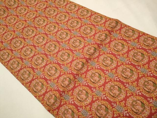 平和屋着物▽久留米絣 単衣 蜀江文 綿 逸品 AAAP6989ck