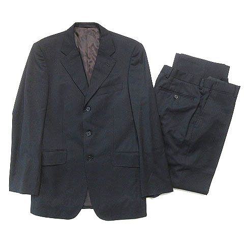 ポールスミス PAUL SMITH 美品 スーツ セットアップ ジャケット 3B パンツ スラックス シングル ウール 黒 ブラック M