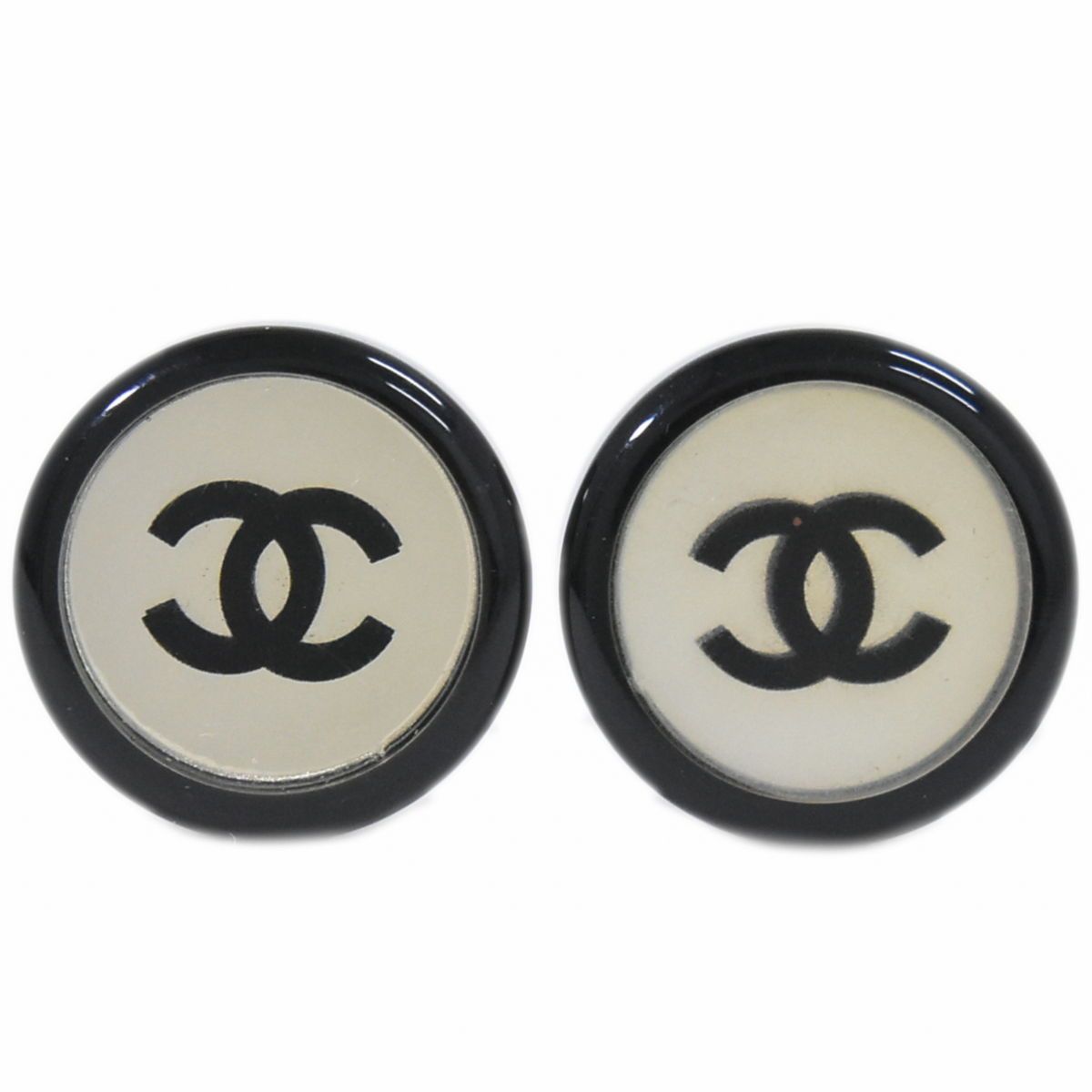 本物 シャネル CHANEL ココマーク イヤリング プラスチック クリア  