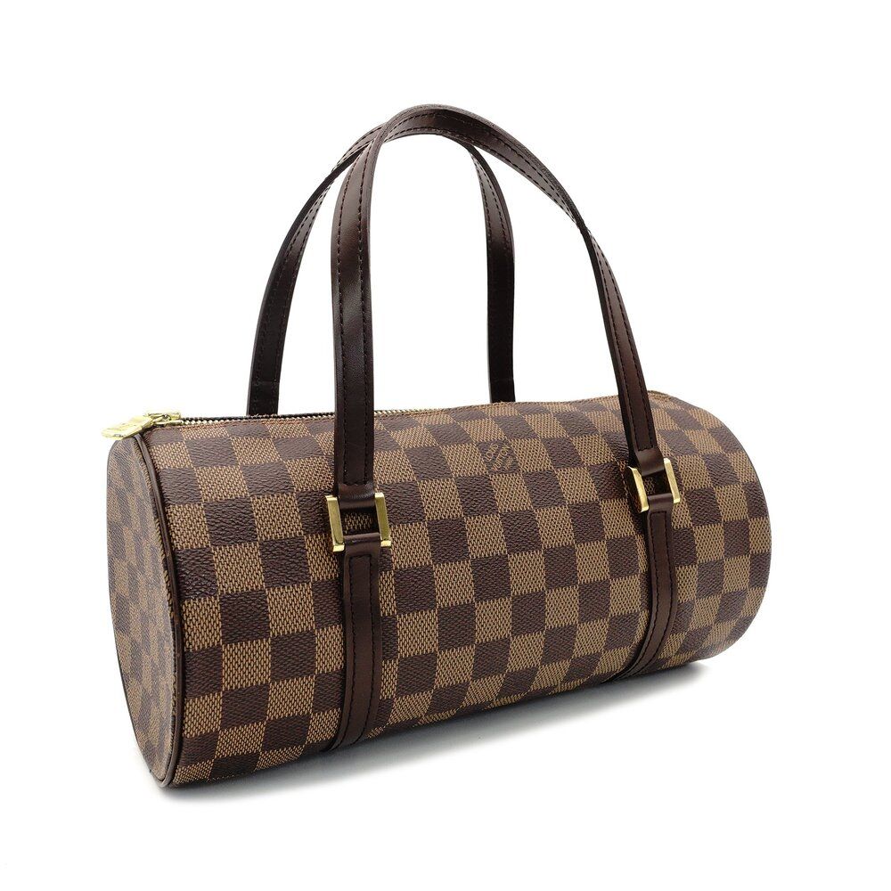 ルイヴィトン LOUIS VUITTON ダミエ パピヨン 30 ハンドバッグ PVC レザー ブラウン ショルダー 7-9-541