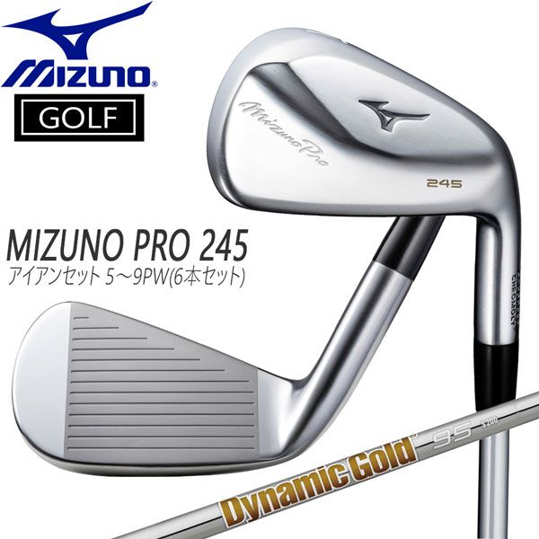 ミズノプロ MIZUNO PRO 245 アイアンセット Dynamic G 95 スチールシャフト 5～9PW 6本セット ゴルフ クラブ