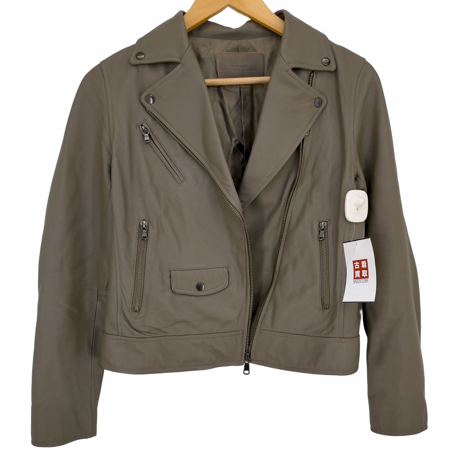 極美品　グリーンレーベルリラクシング　シープレザー　ライダースジャケット　40 極美品 グリーンレーベルリラクシング シープレザー ライダース