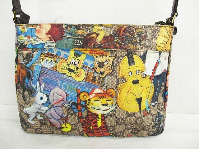 美品 CIAO!CIAO!CHAKO チャオチャオチャコ 総柄 猫柄 ショルダー