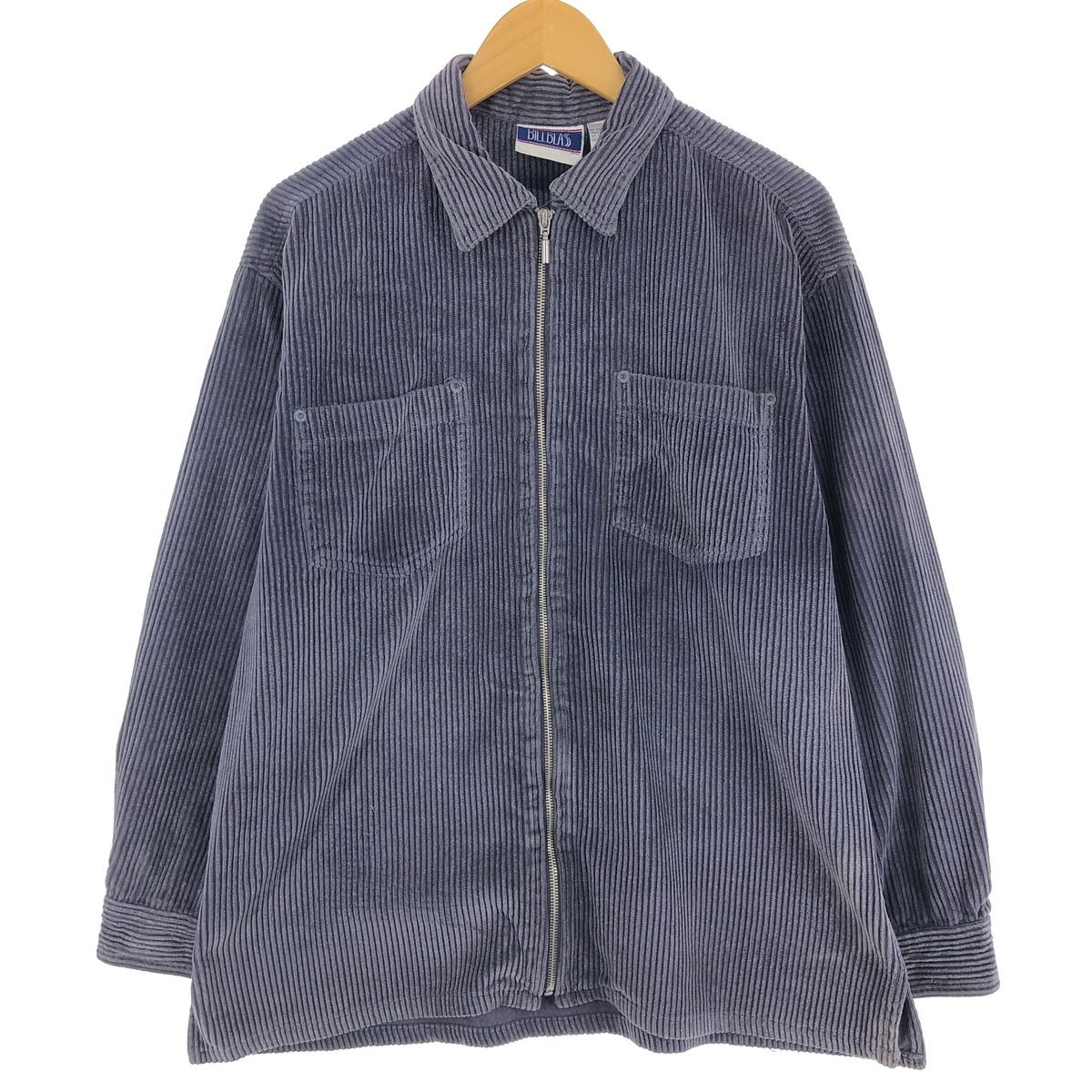 古着 BILL BLASS 太畝 長袖 コーデュロイシャツ メンズL相当/eaa491957