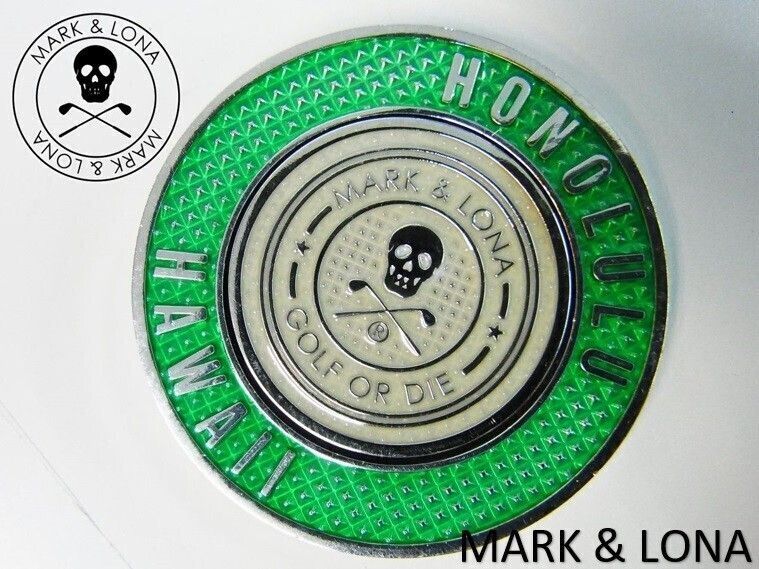 正規品MARKu0026LONA マーク＆ロナAina Ball Marker アイナボールマーカー【MLS-0B-SZ80HWJ】グリーン緑【本物保証】HAWAII ハワイ店限定