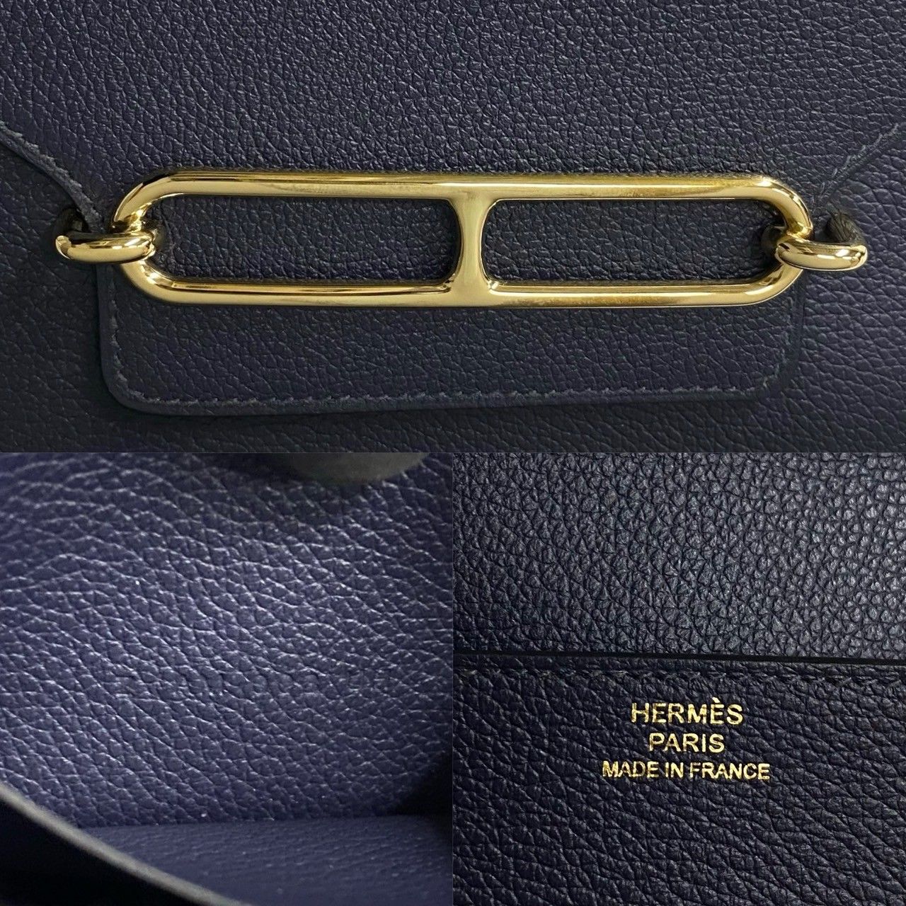 極 美品 袋付き Z 刻印 HERMES エルメス ロウリス ルリ スリム レザー