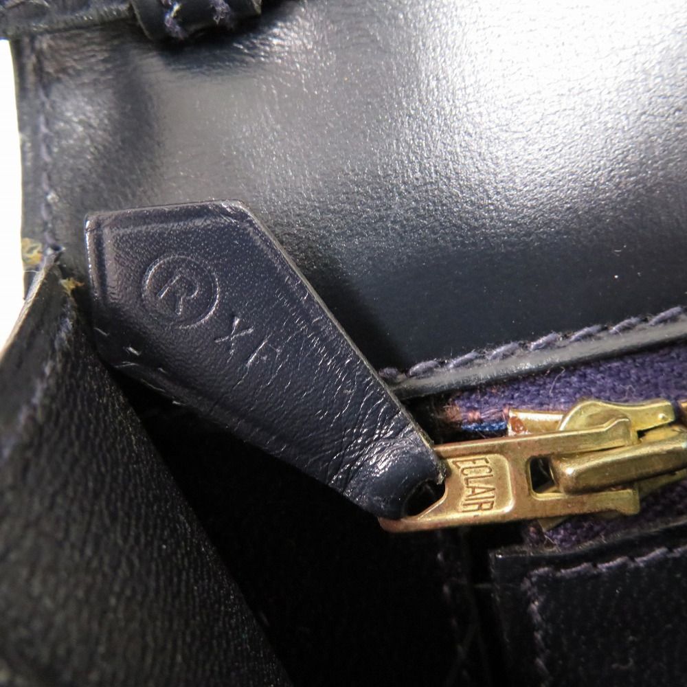 美品 エルメス タッセル ヴィンテージ ボックスカーフ ネイビー  