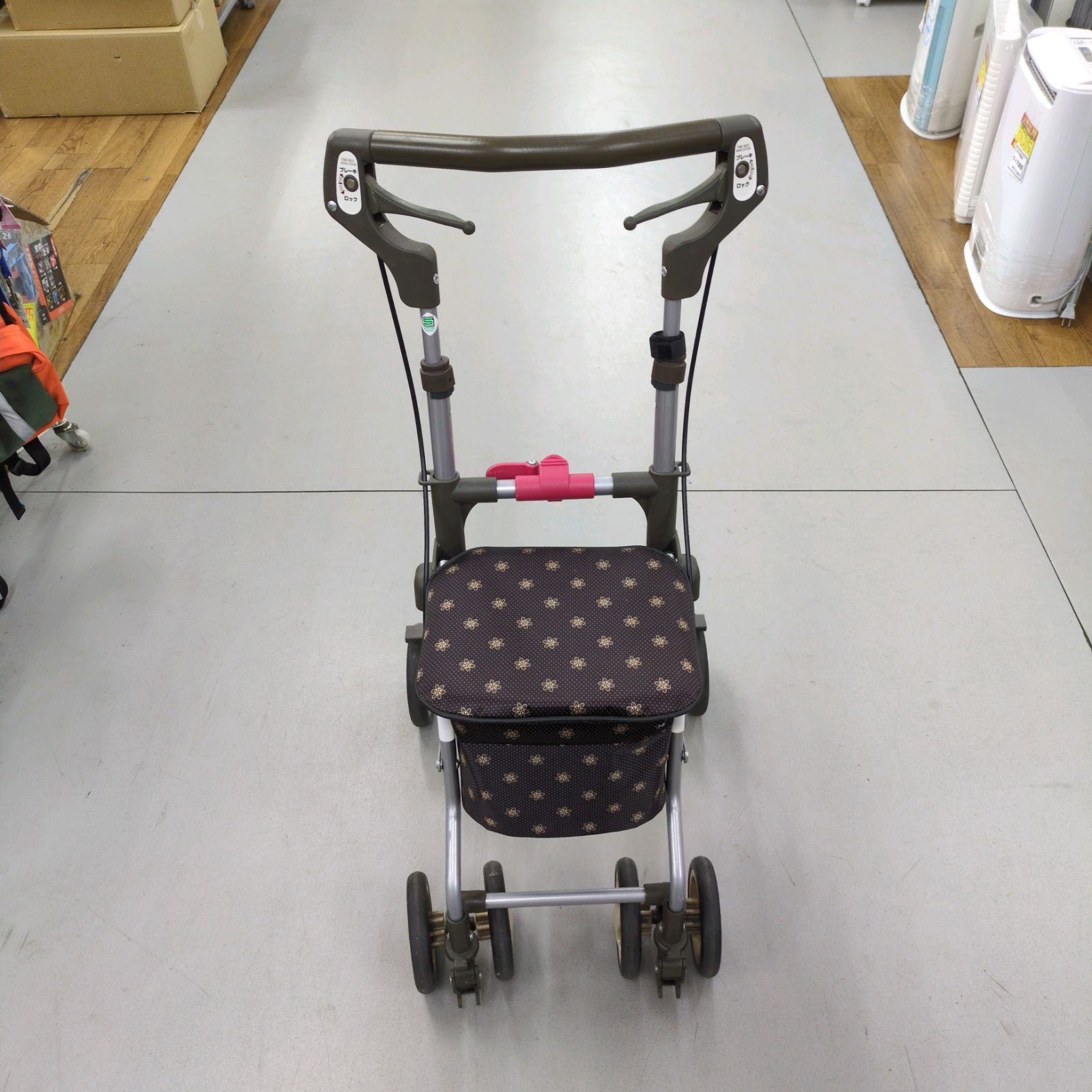 看護・介護用品 J320 ☆多少使用感☆島製作所☆シルバーカー☆ミニティ