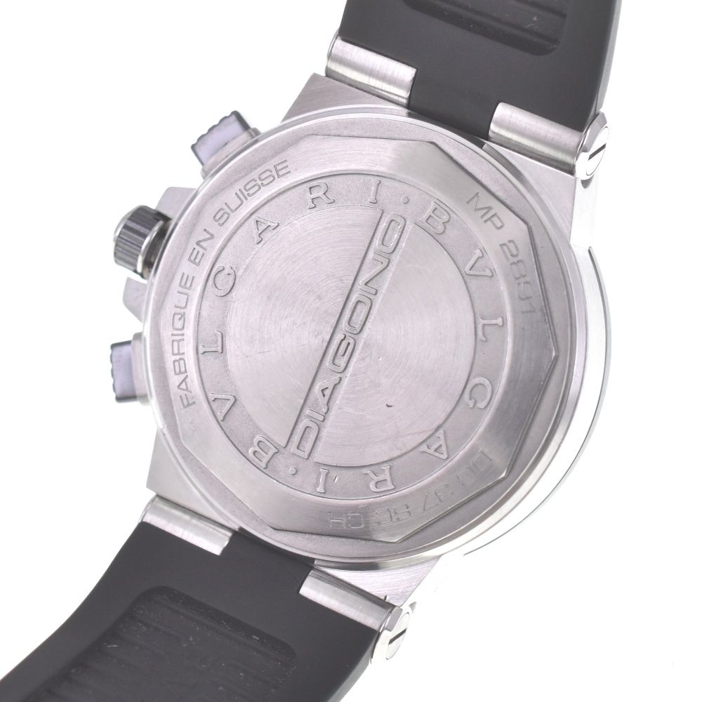 ブルガリ BVLGARI ディアゴノ メンズ 良品 箱・保証書 ブルガリ BVLGARI DG37SCCH ディアゴノ クロノグラフ デイト