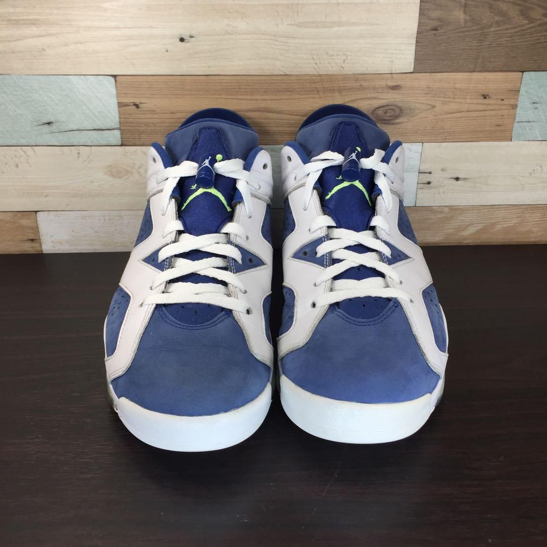 NIKE AIR JORDAN 6 RETRO LOW ナイキ エア ジョーダン 6 レトロ ロー ホワイト ブルー 28cm U08947  304401-106 - メルカリ