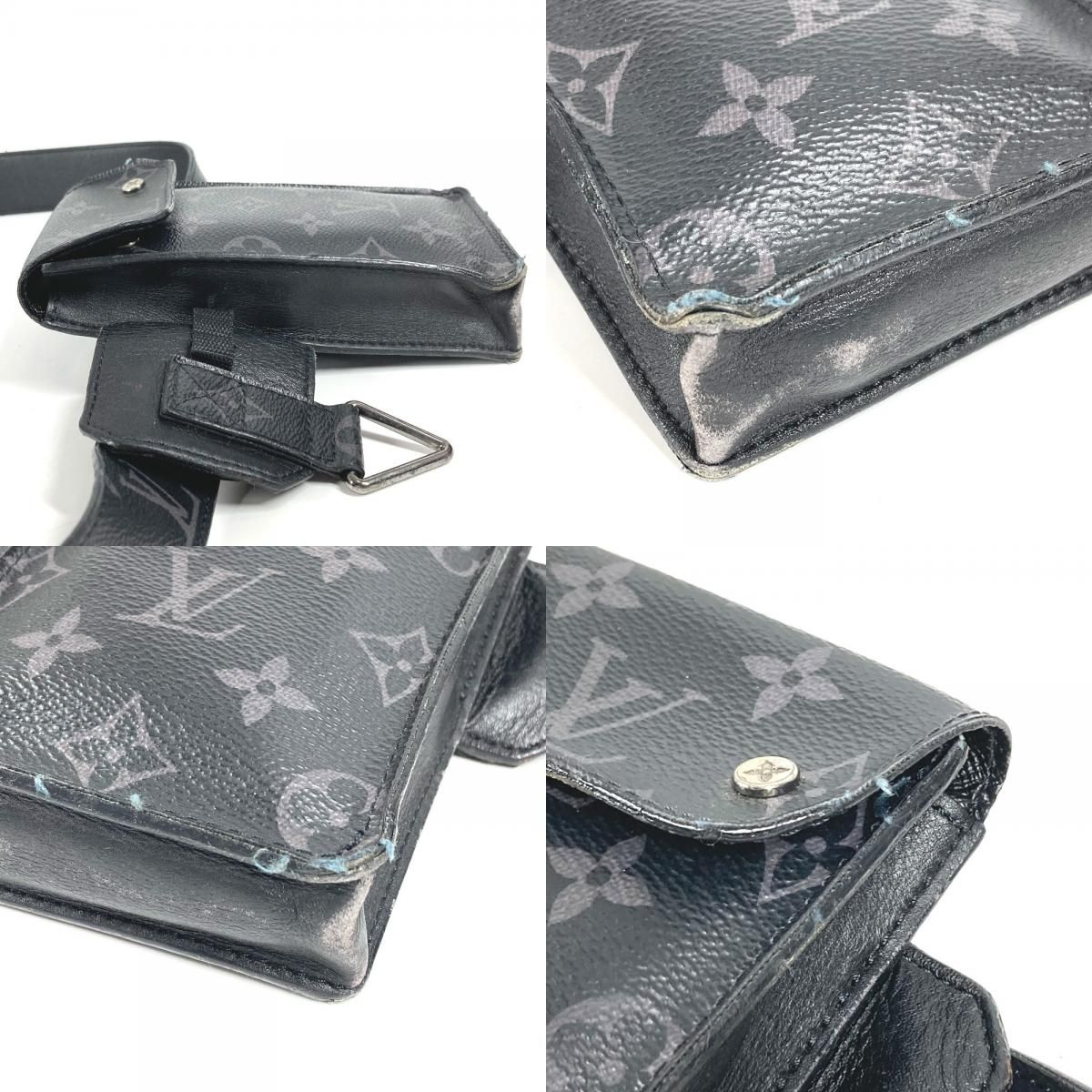 LOUIS VUITTON ルイヴィトン ウエストバッグ サンチュールユーティリティ35 MM M 0235 U モノグラムエクリプスキャンバス ブラック ウエストポーチ バッグ メンズ