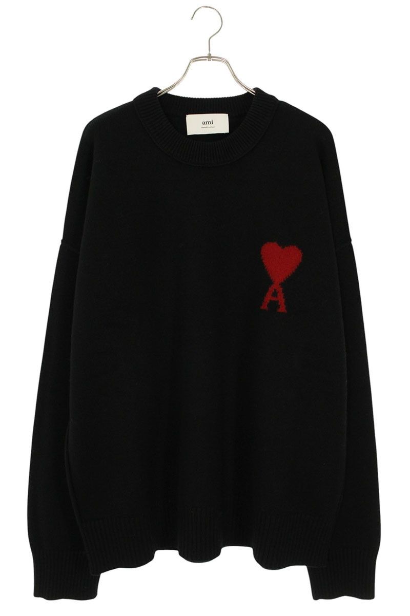 アミアレクサンドルマテュッシ 25AW UKS838 ハートA刺繍クルーネック  