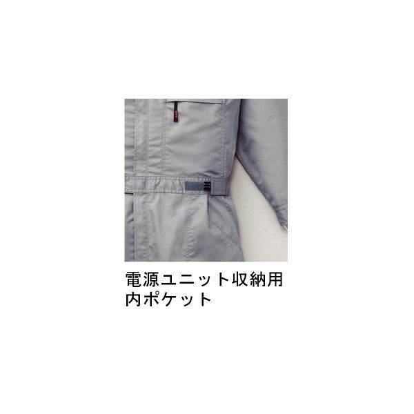 空調服/つなぎ 【ファンカラー：グレー カラー： ネイビー 2L】 綿・ポリ混紡 メルカリShops