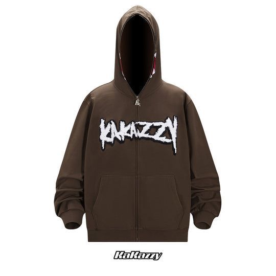 Kakazzy フルジップパーカー ブラック○関税送料無料○ kakazzyフルジップ パーカー SW1003 | swagger