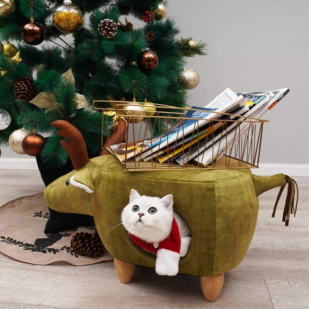 多用途猫ハウスエルク猫ベッドペットベッド小さなペットハウス別荘猫別荘工具不要組立簡単荷重150キロ