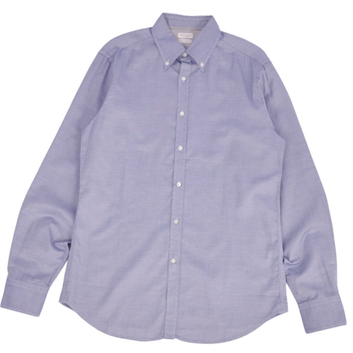 BRUNELLO CUCINELLI 薄紫 長袖シャツ（リネン＆シルク ダイヤモンド 