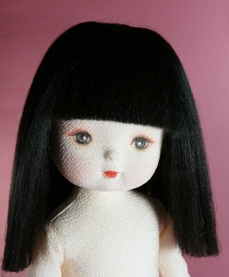 ちりめん張りはだか市松 ゆり 龍児工房作 サイズ２３ｃｍ