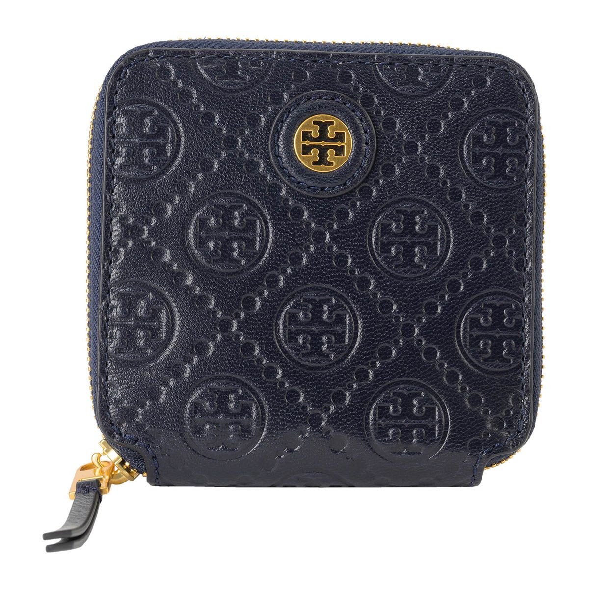 新品 トリーバーチ TORY BURCH 2つ折り財布 ティー モノグラム レザー 