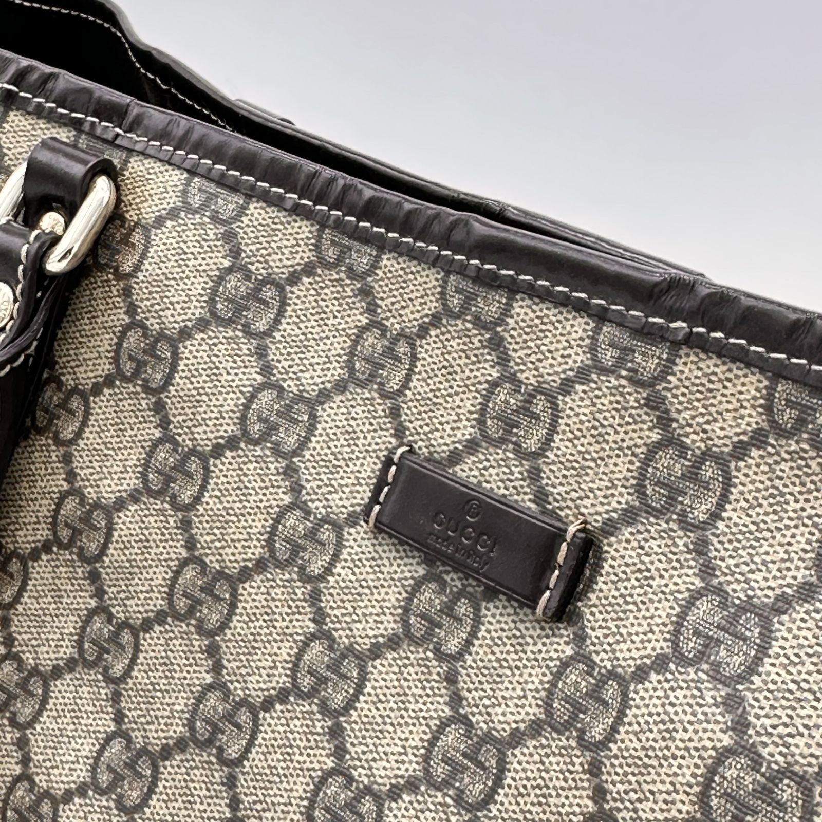 美品☆GUCCI グッチ☆ GGスプリーム ☆PVCレザー トートバッグ - メルカリ