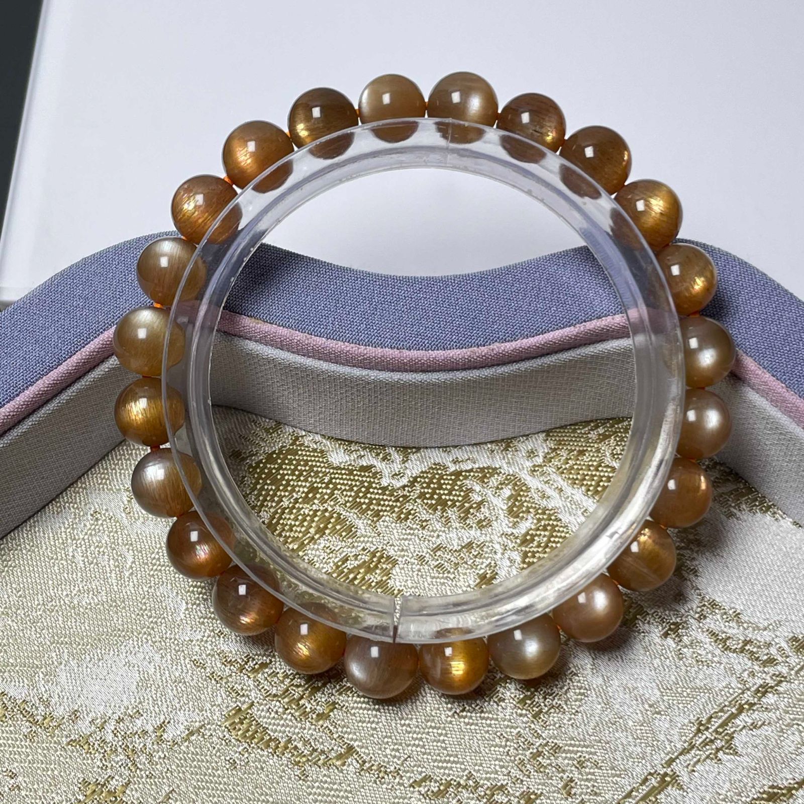 天然美品☆【ゴールデンサンストーン】☆パワーストーン ブレスレット 
