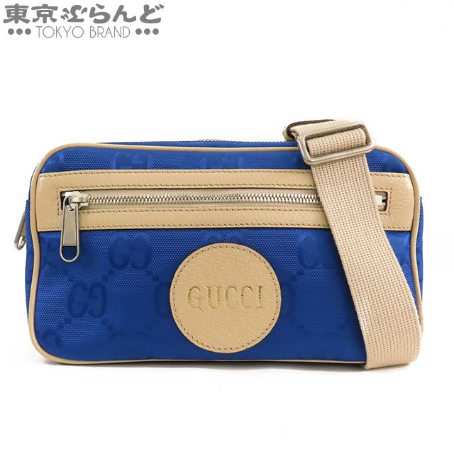 グッチ ボディバッグ オフ ザ グリット GGナイロン ブルー×ベージュ 青 GUCCI グッチ ショルダーバッグ オフザグリット ブルー/ベージュ
