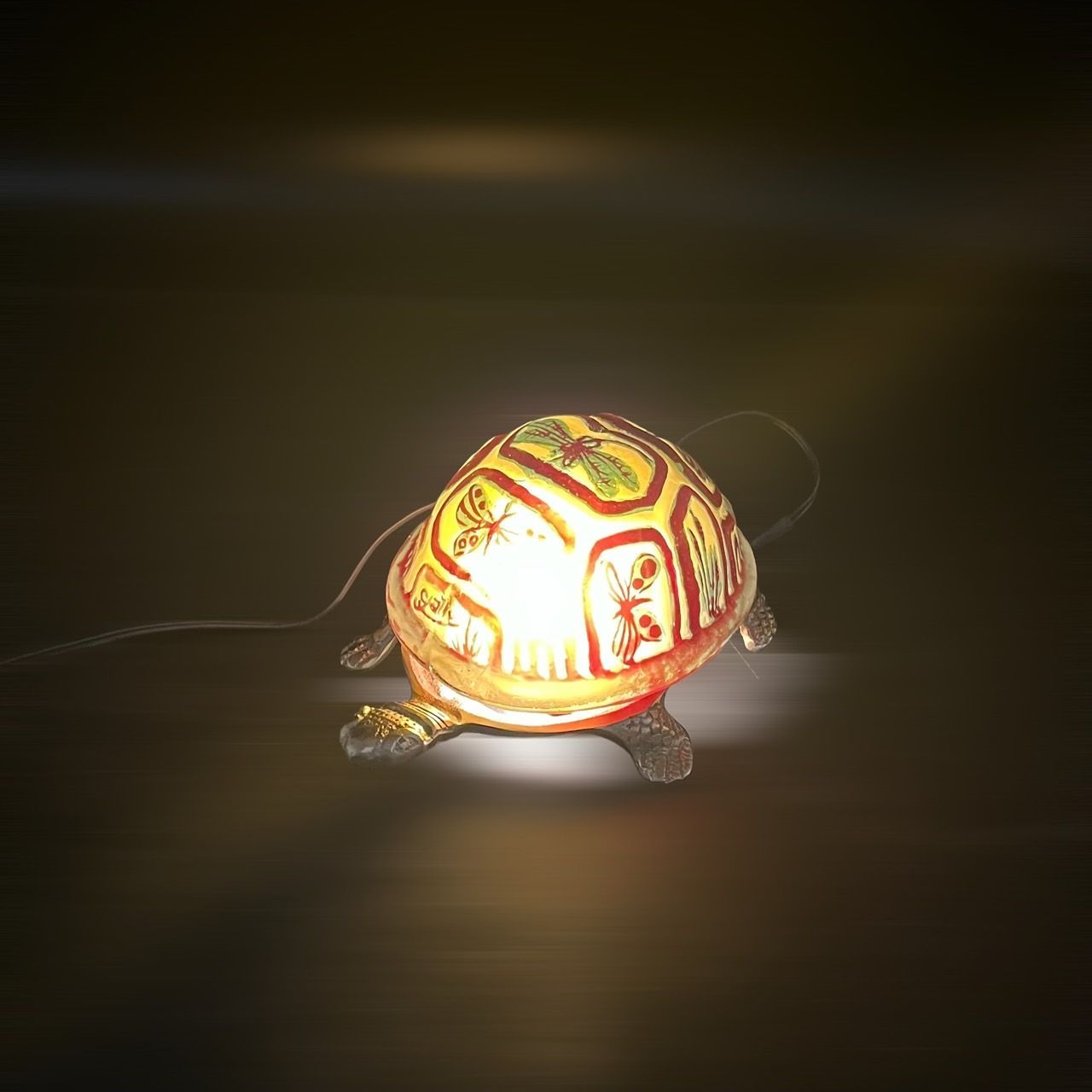 【証明書】エミールガレ　一灯ランプ 　亀紋　カメオ彫り　被せガラス　高さ10ｃｍ 証明書】エミールガレ 一灯ランプ 亀紋 カメオ彫り 被せガラス