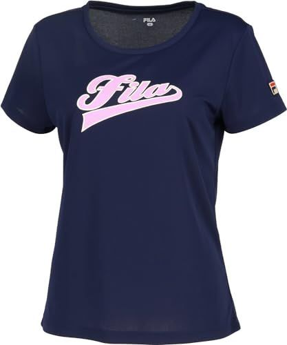 S_フィラネイビー [フィラ テニス] テニス 半袖Tシャツ アップリケTシャツ VL2866 レディース フィラネイビー