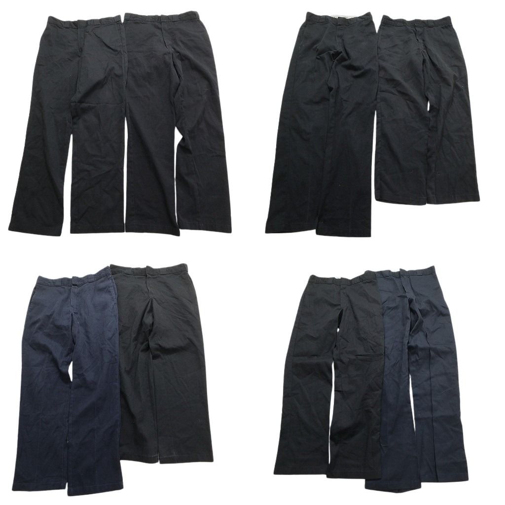 古着卸 まとめ売り ディッキーズ 874 ワーク パンツ 8枚セット (メンズ 34 /33 )  チノパンツ アメカジ ブブラック ネイビー MX2058