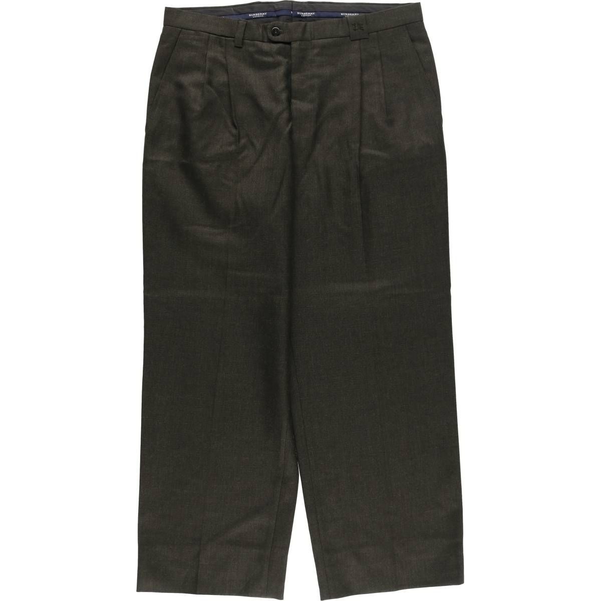 古着 バーバリー Burberry s LONDON ツータック ウールパンツ スラックス スペイン製 メンズw34相当|eaa558179