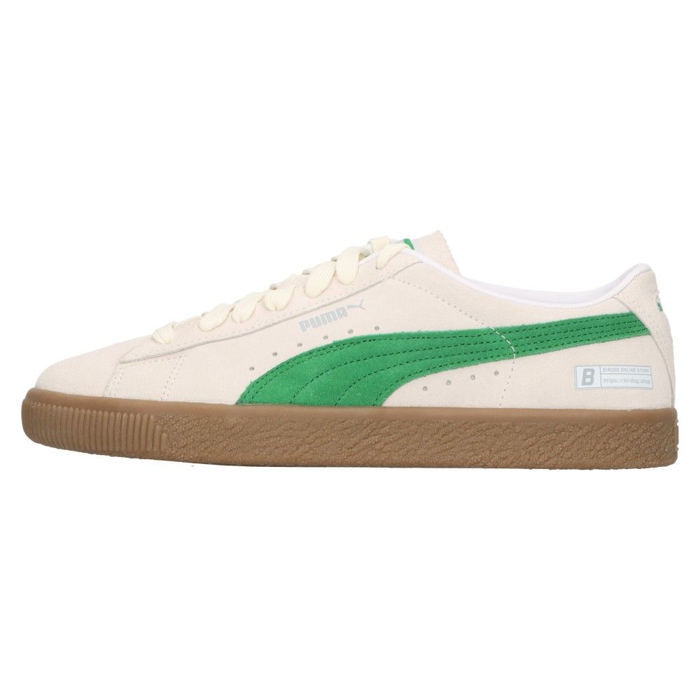 PUMA (プーマ) SUEDE VTG ATMOS BIRDOG FR2 WARM WHITE-ARCHIVE GREEN  スウェード ヴィンテージ アトモス バードッグ エフアールツー ローカット スニーカー   391916 01