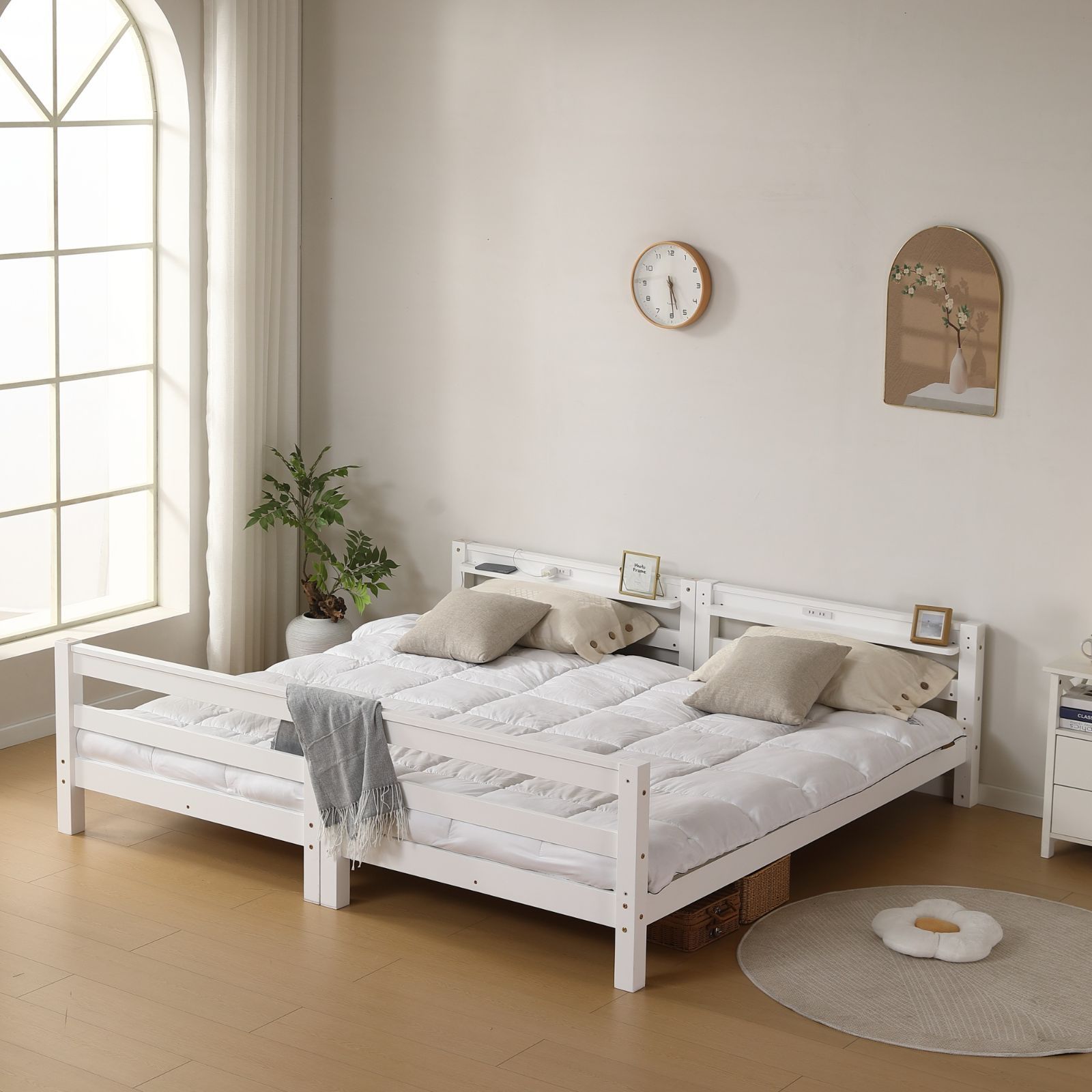 ロフトベッド 木製 シングル 分割可能 省スペース システムベッド