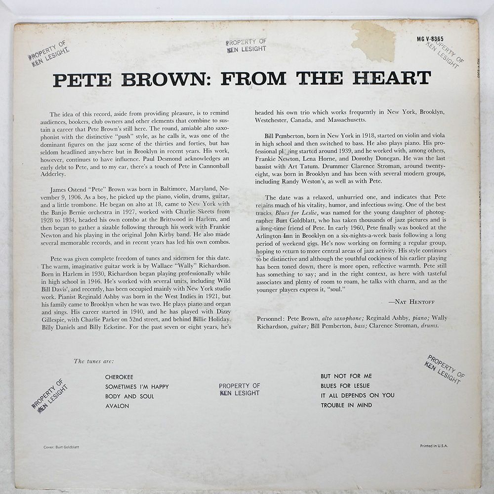 BROWN|FROM THE