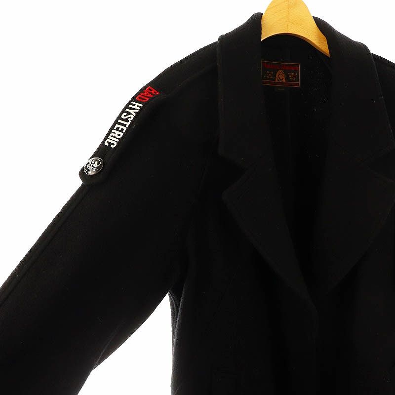 ヒステリックグラマー HYSTERIC GLAMOUR ウール ロゴ刺繍 チェスター  