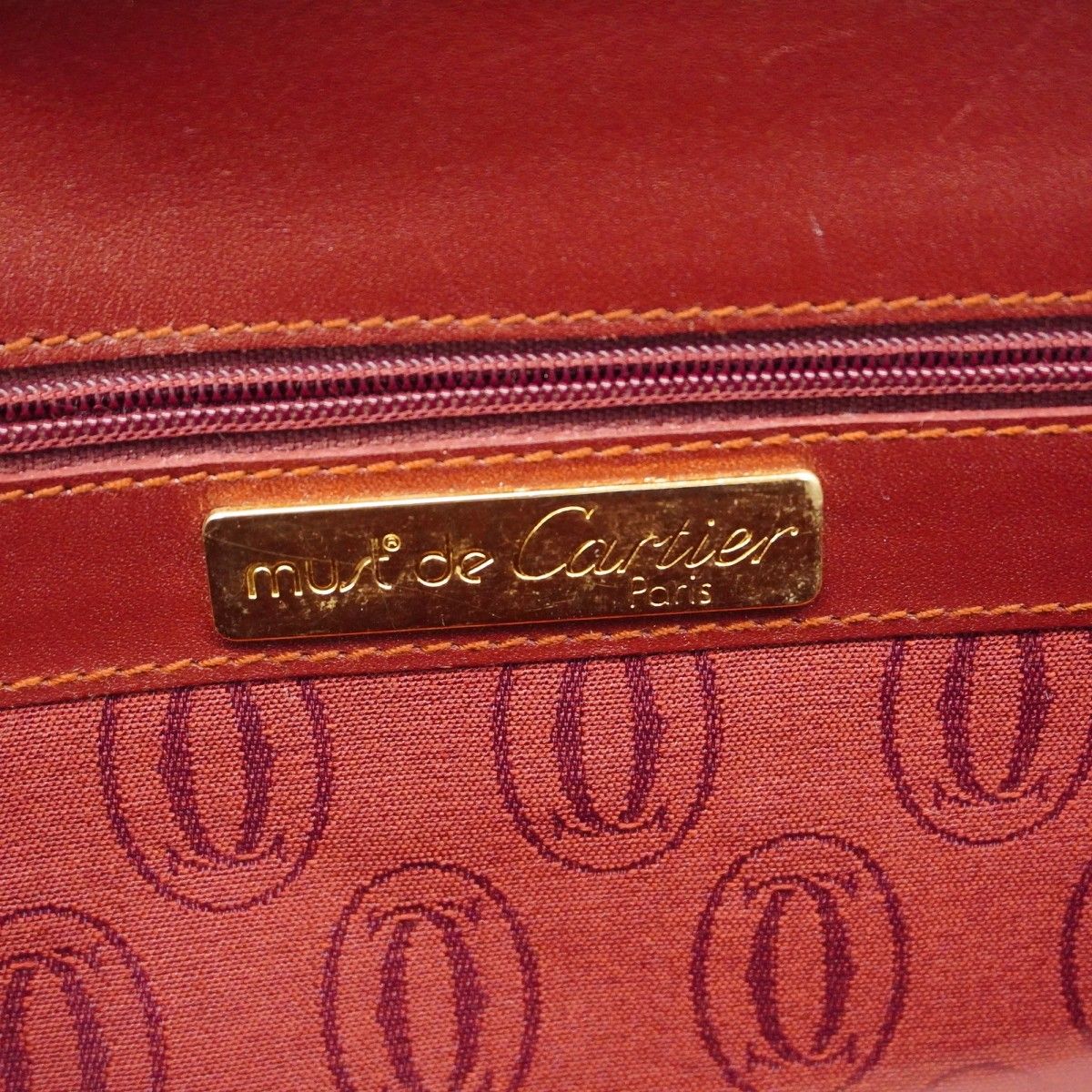 カルティエ CARTIER クラッチバッグ マストライン ボルドー レディース