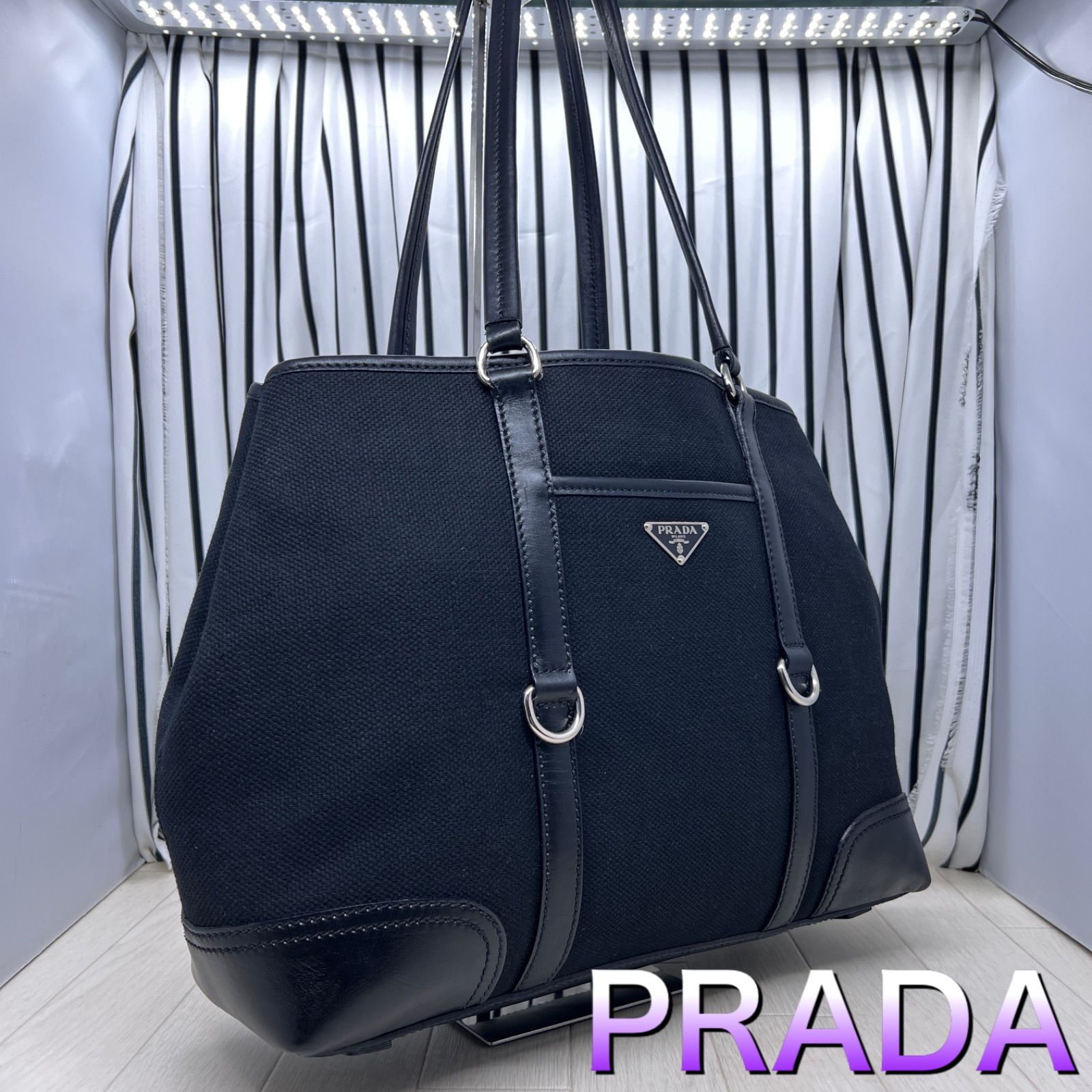 美品】PRADA×プラダA4収納可能トートバッグ - メルカリ