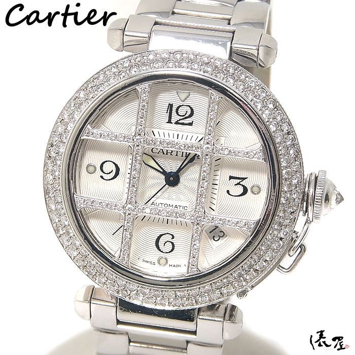 ダイヤモデル】カルティエ パシャ 38mm ダイヤグリッド 美品 自動巻 メンズ レディース Cartier 時計 腕時計 中古【送料無料】 -  メルカリ