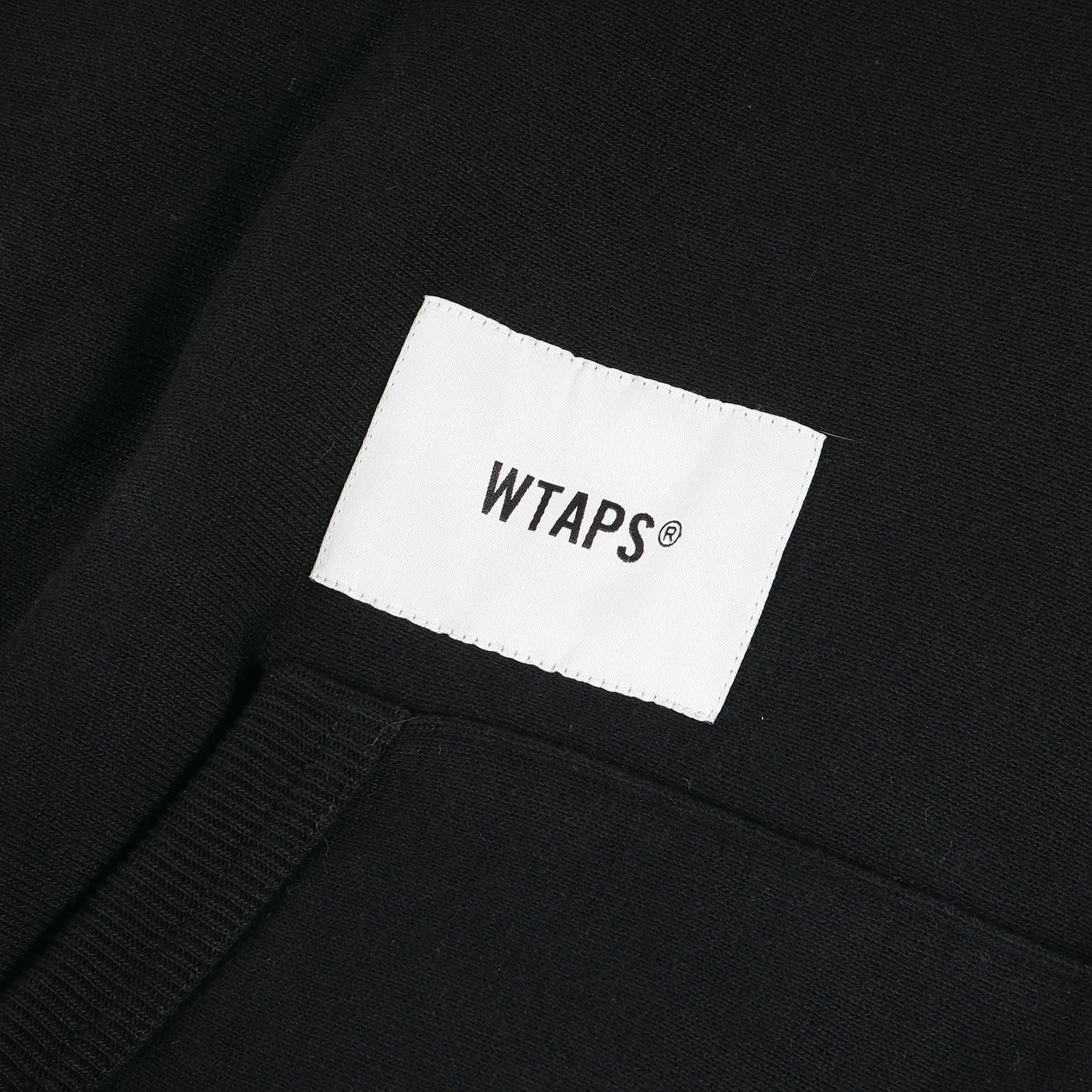 WTAPS ダブルタップス パーカー サイズ:S 20SS 発泡プリント ハーフジップ スウェットシャツ OUTRIGGER / SWEATSHIRT  ブラック 黒 トップス トレーナー フーディー【メンズ】