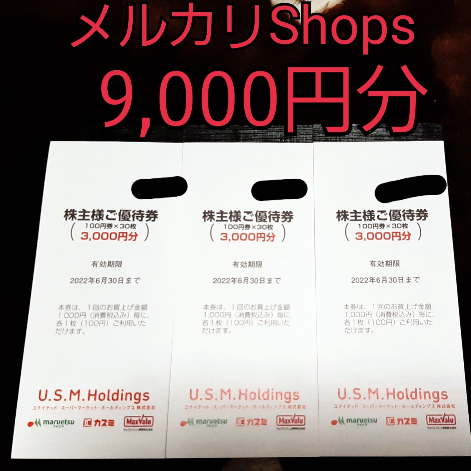 USMH 株主優待 9,000円分 - メルカリ