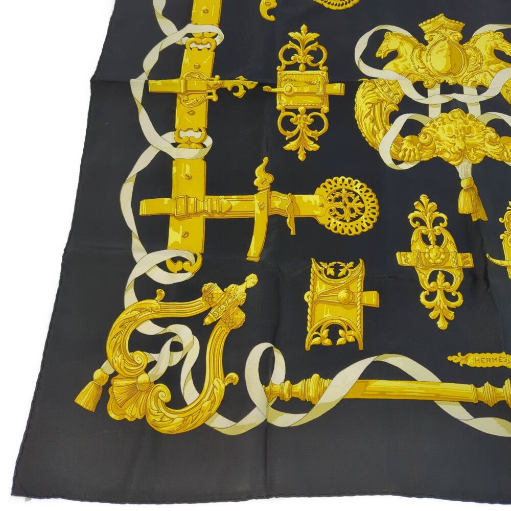 HERMES エルメス カレ90・FERRONNERIE・シルク スカーフ ネックウェア