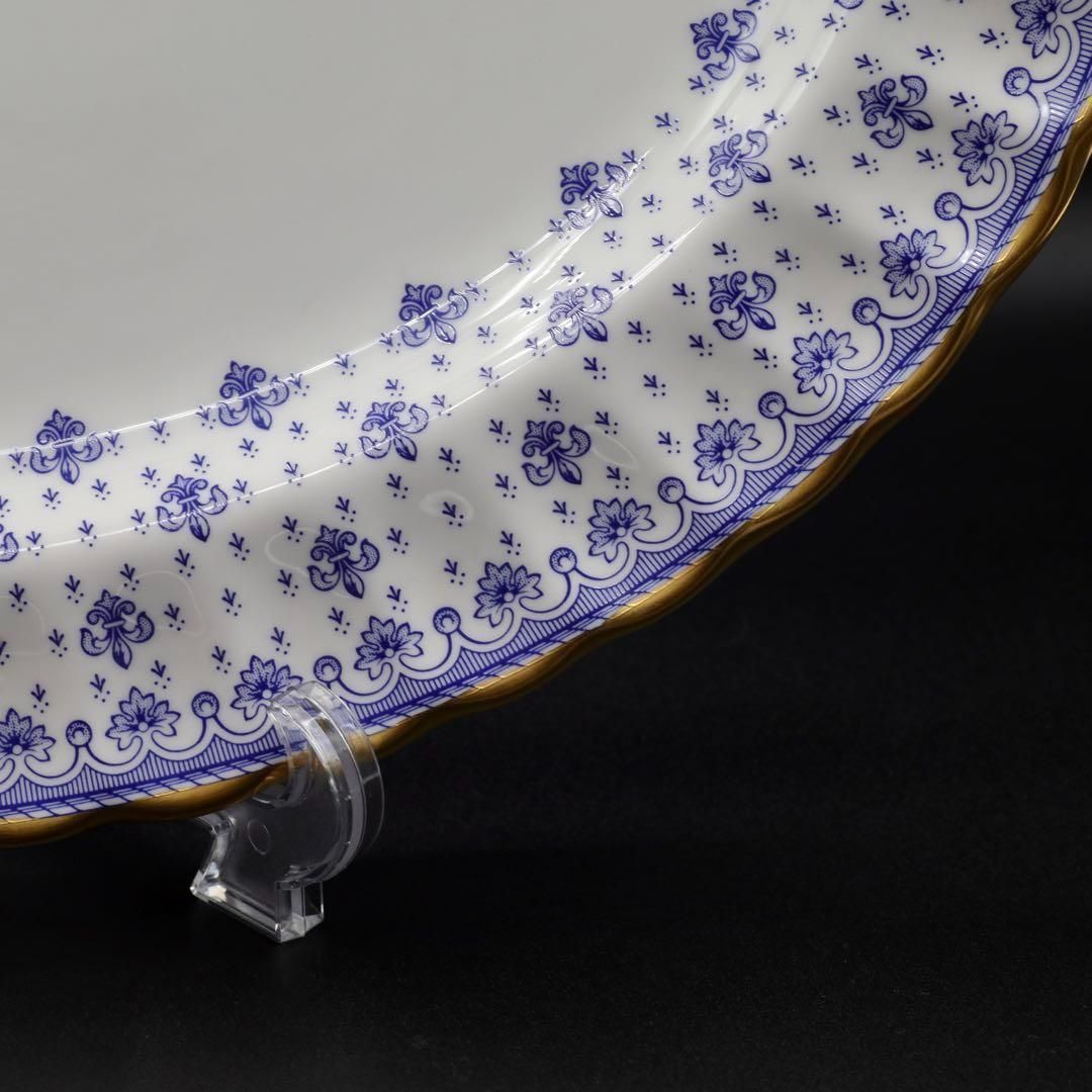 スポード フルール・ド・リス オーバルプレート ブルー 37.5cm - メルカリ