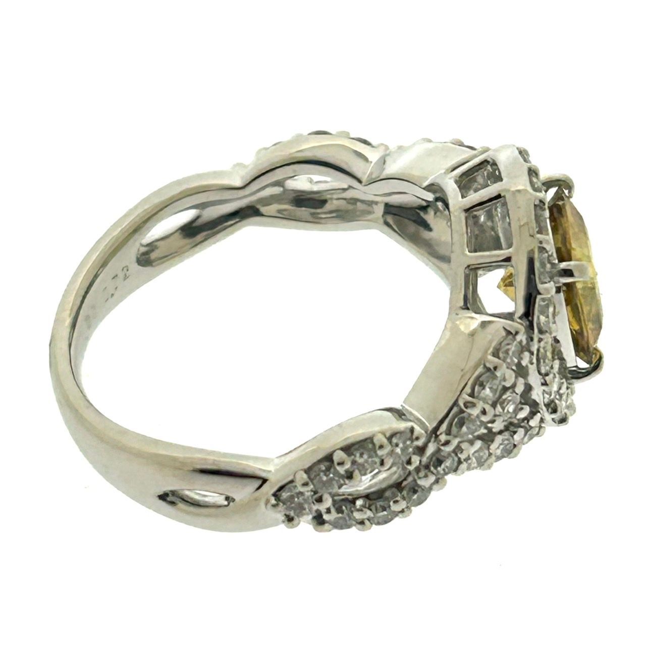 新品仕上済み Pt900 天然 スフェーン ダイヤモンド リング SF:1.24ct D 